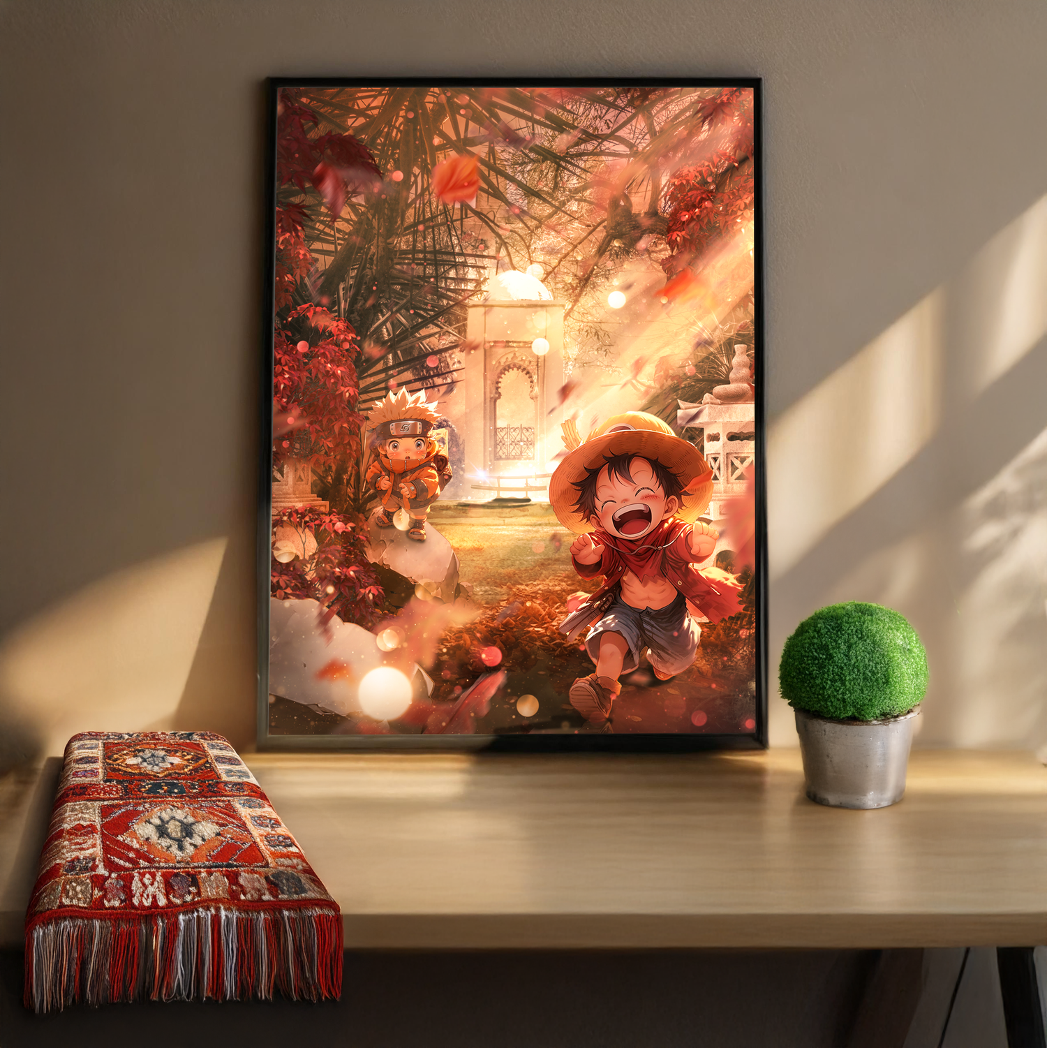 Luffy and Naruto in Morocco Wall Art